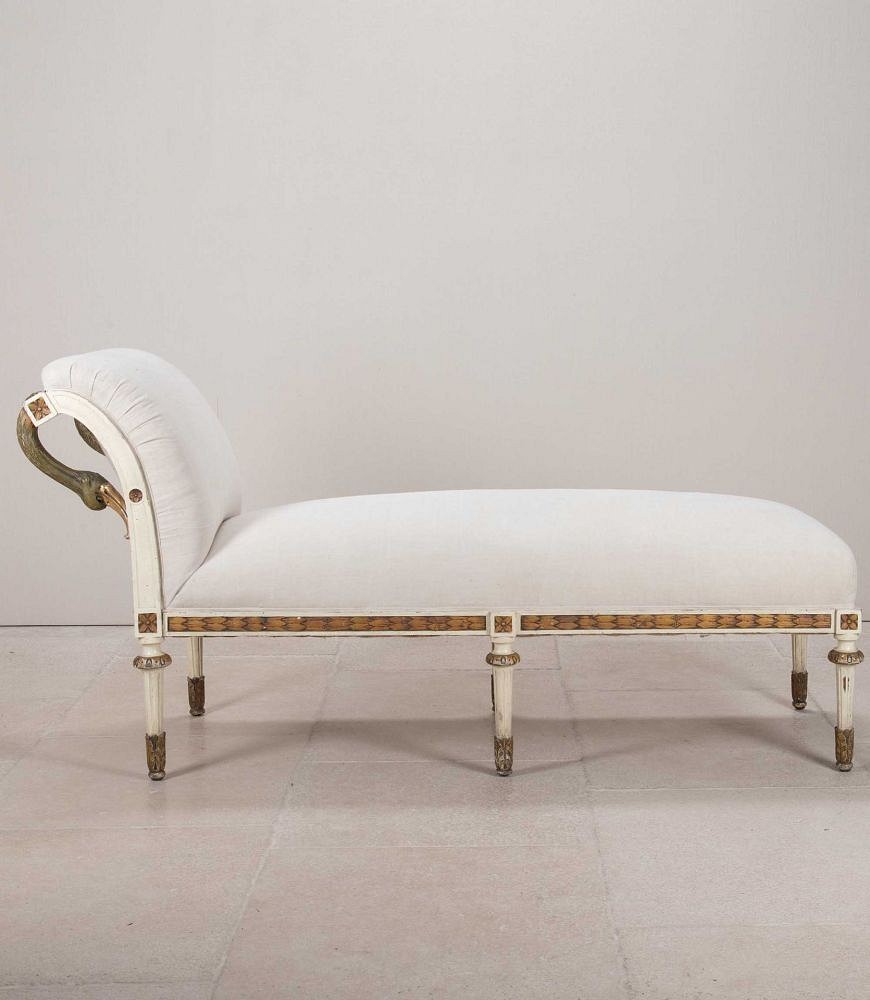 19th Century French Painted and Gilded Daybed SB0142302