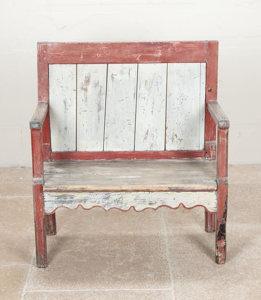 19th Century French Painted Bench SB1541946