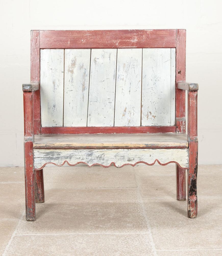 19th Century French Painted Bench SB1541946