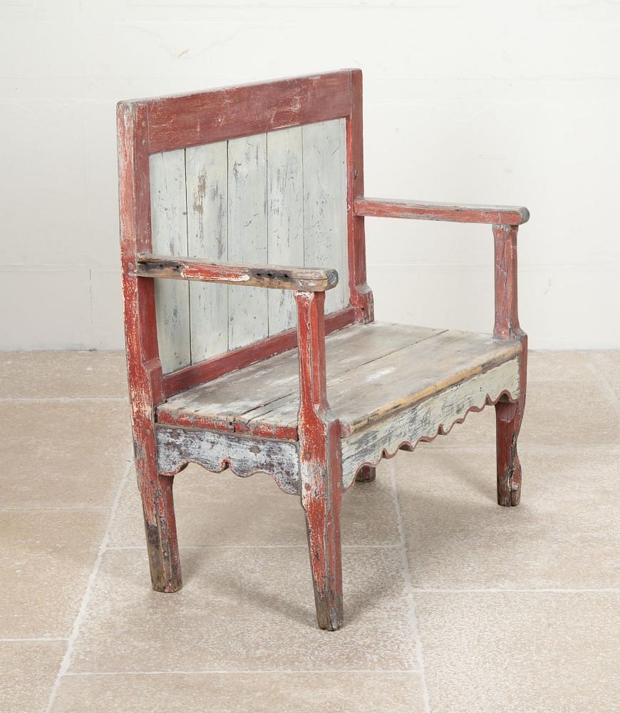 19th Century French Painted Bench SB1541946