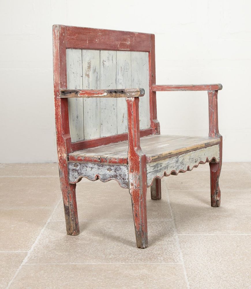 19th Century French Painted Bench SB1541946