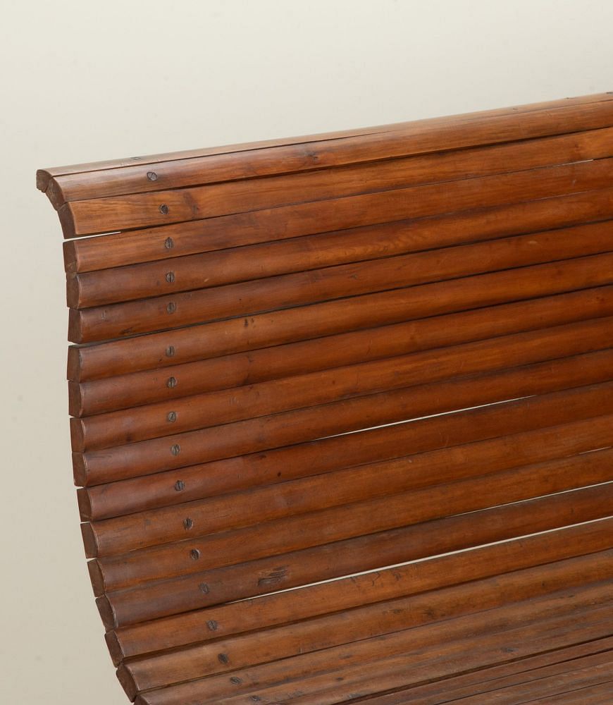 Large Mid-20th Century American Maple Wood Bench SB1542081