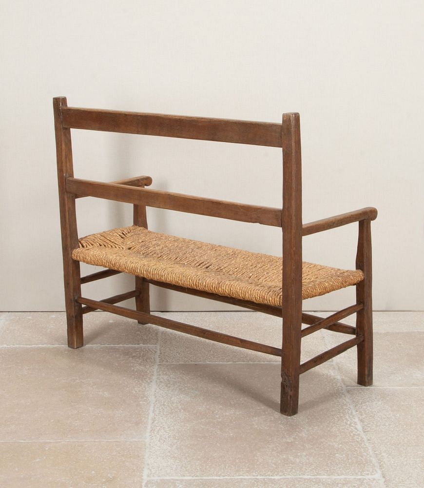 19th Century Spanish Rush Seated Bench SB2642585