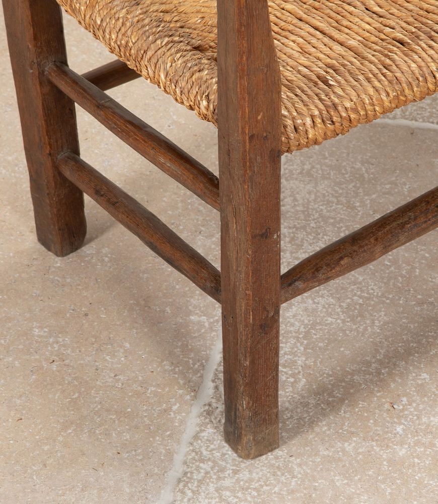 19th Century Spanish Rush Seated Bench SB2642585