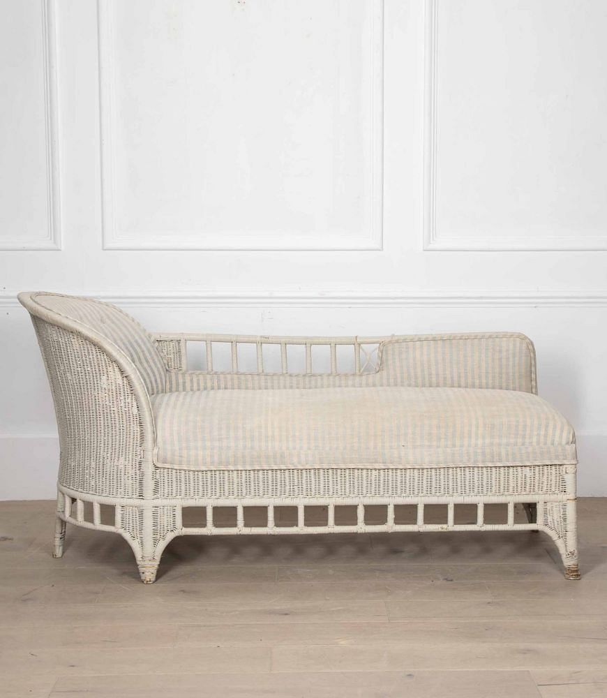 20th Century English Lloyd Loom Style Upholstered Daybed SB9236719