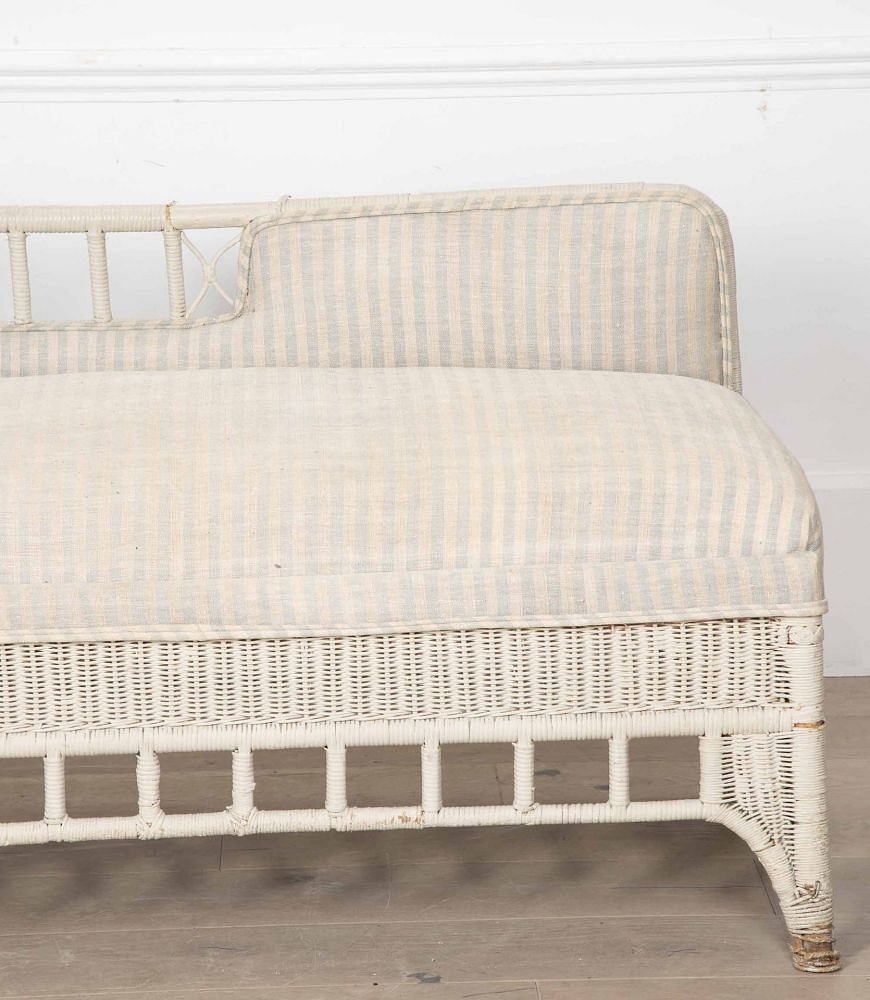 20th Century English Lloyd Loom Style Upholstered Daybed SB9236719