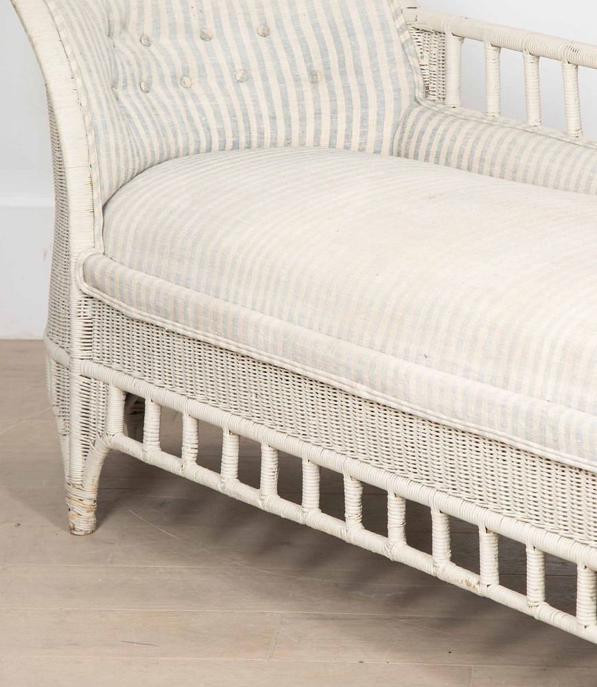 20th Century English Lloyd Loom Style Upholstered Daybed SB9236719