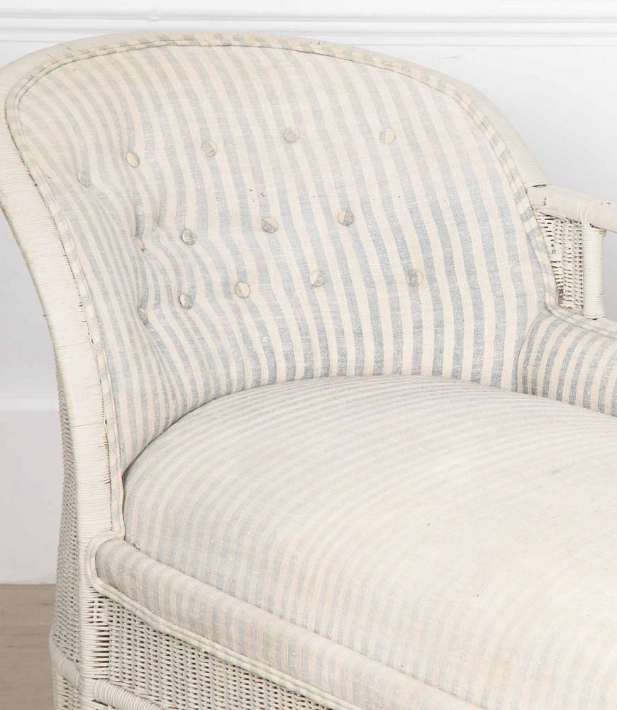 20th Century English Lloyd Loom Style Upholstered Daybed SB9236719