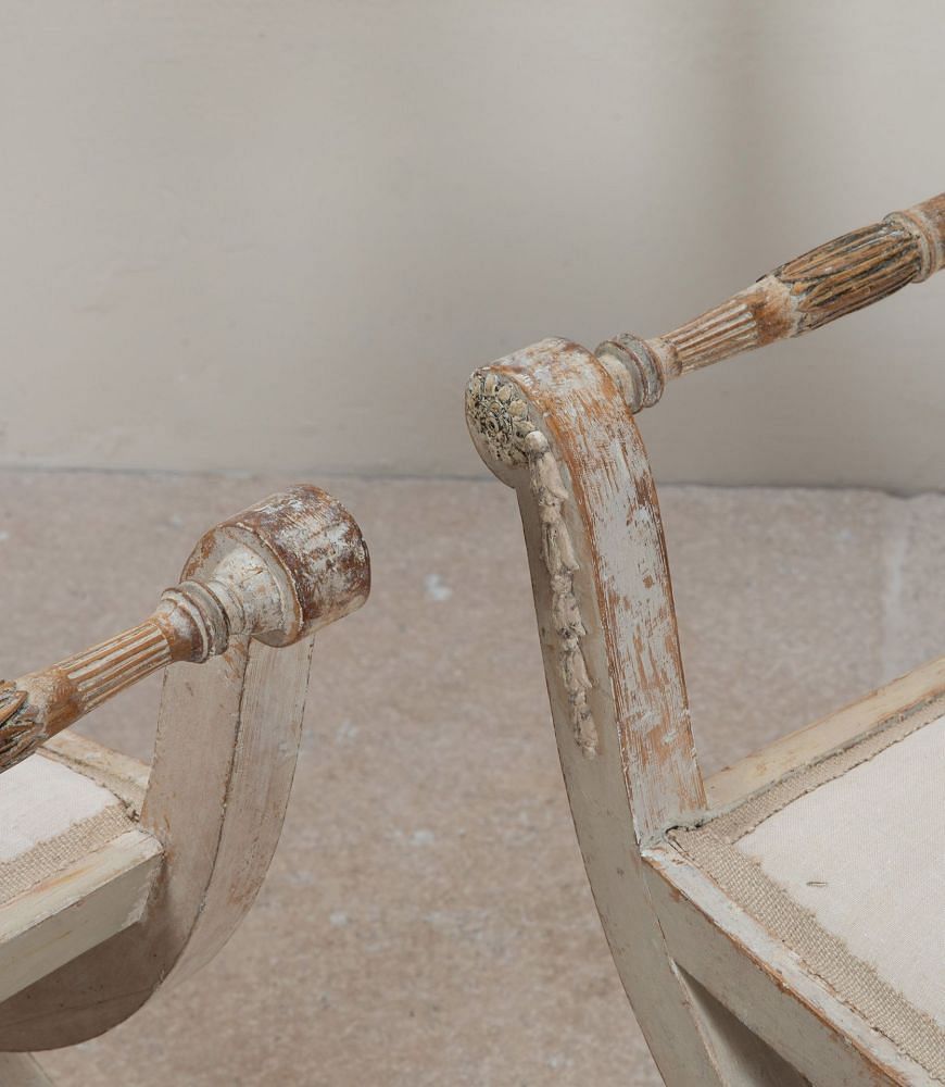 Pair of Early 19th Century Swedish Gustavian Stools ST1341566