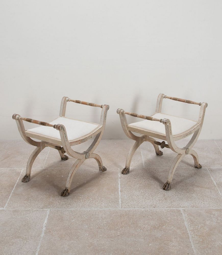 Pair of Early 19th Century Swedish Gustavian Stools ST1341566