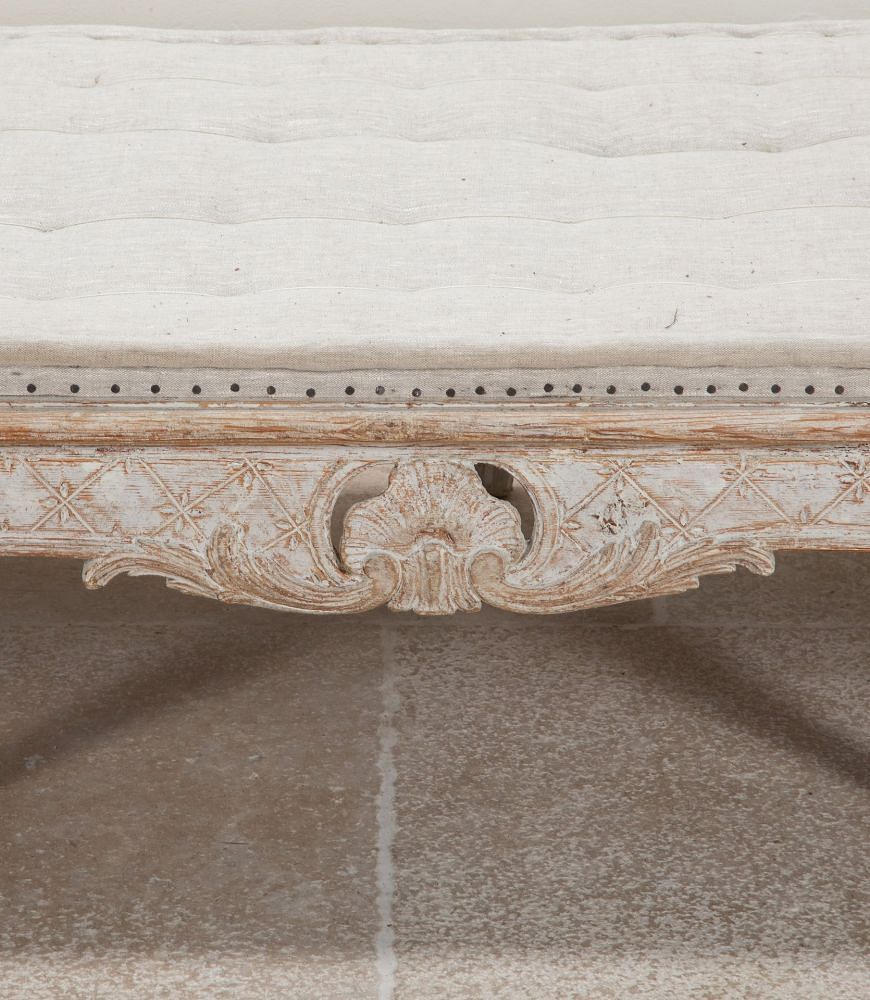 Long 18th Century Swedish Rococo Bench ST1341567