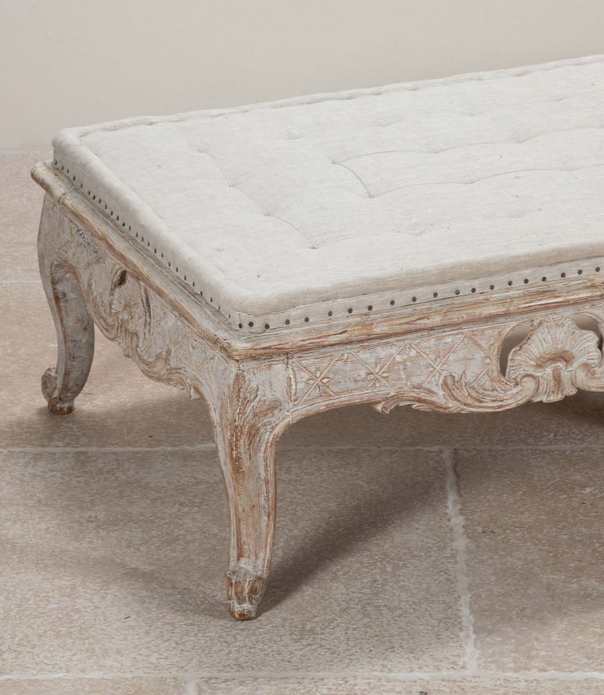 Long 18th Century Swedish Rococo Bench ST1341567