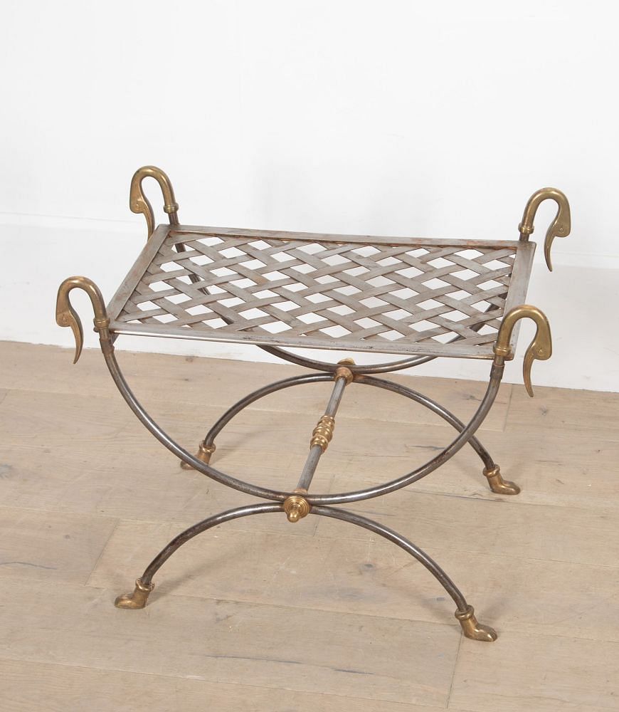 Pair of Maison Jansen Attributed Curule Stools ST1536653