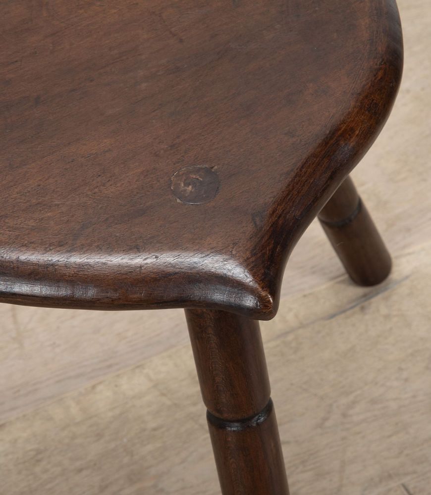 Pair of French Mid 20th Century Heart Tripod Stools ST1539407