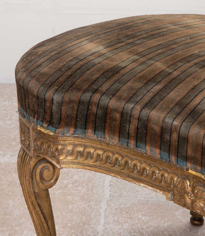 Late 19th Century French Giltwood Louis XVI Style Footstool ST8541858
