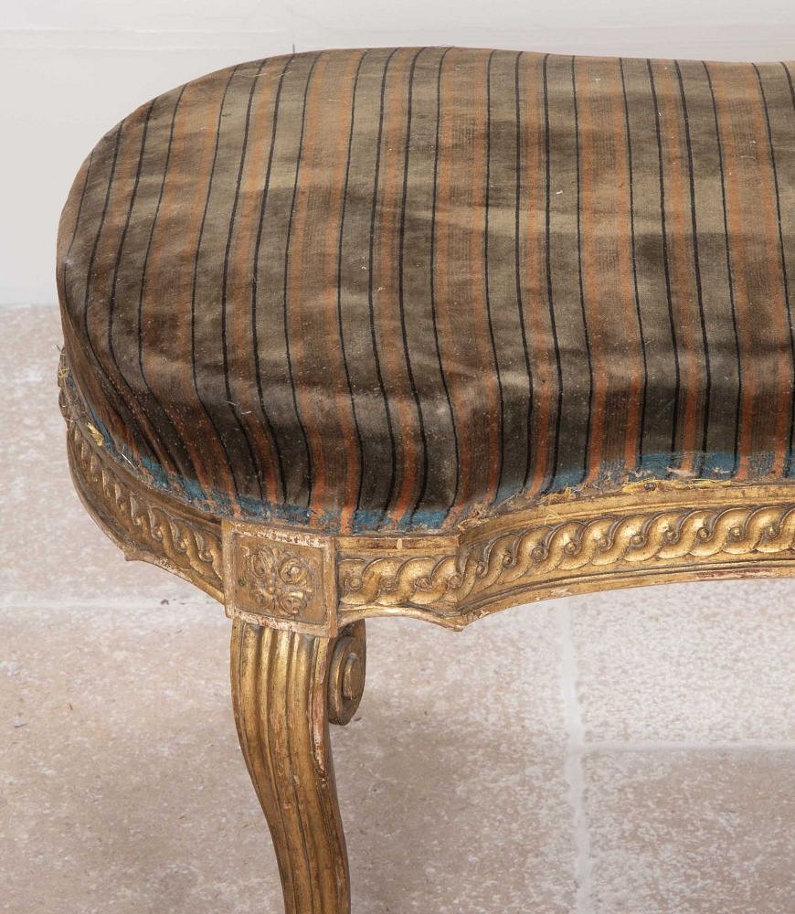 Late 19th Century French Giltwood Louis XVI Style Footstool ST8541858