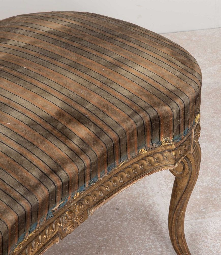 Late 19th Century French Giltwood Louis XVI Style Footstool ST8541858