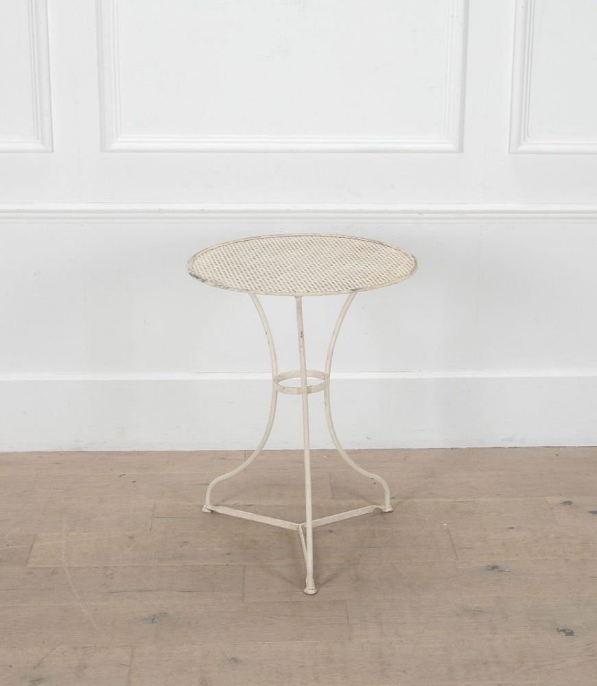 19th Century French Iron Gueridon Garden Table on Tripod Base TA1538394