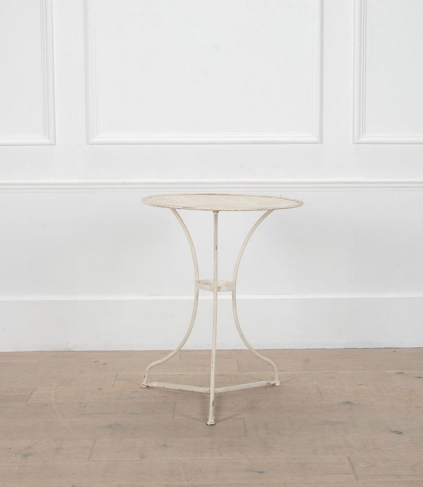 19th Century French Iron Gueridon Garden Table on Tripod Base TA1538394