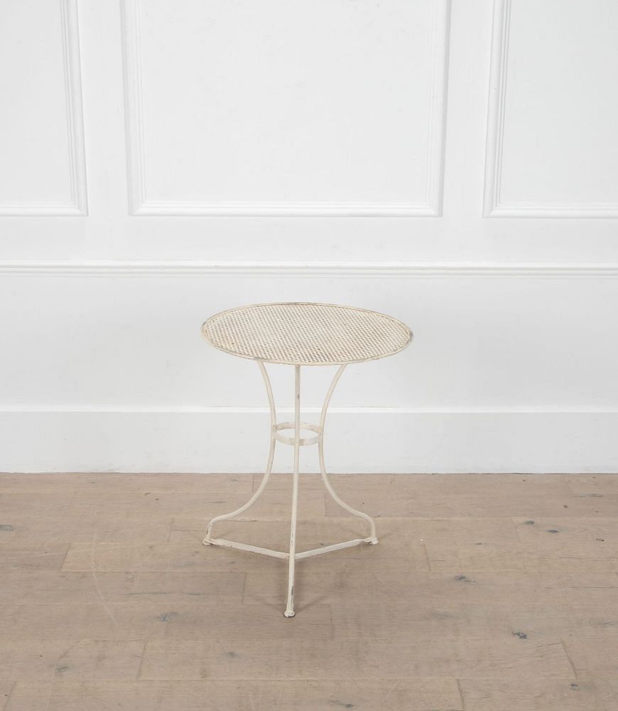 19th Century French Iron Gueridon Garden Table on Tripod Base TA1538394
