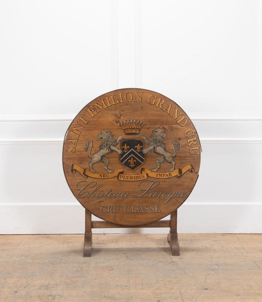 Hand Painted French Vendange Wine Tasting Table TA2537352