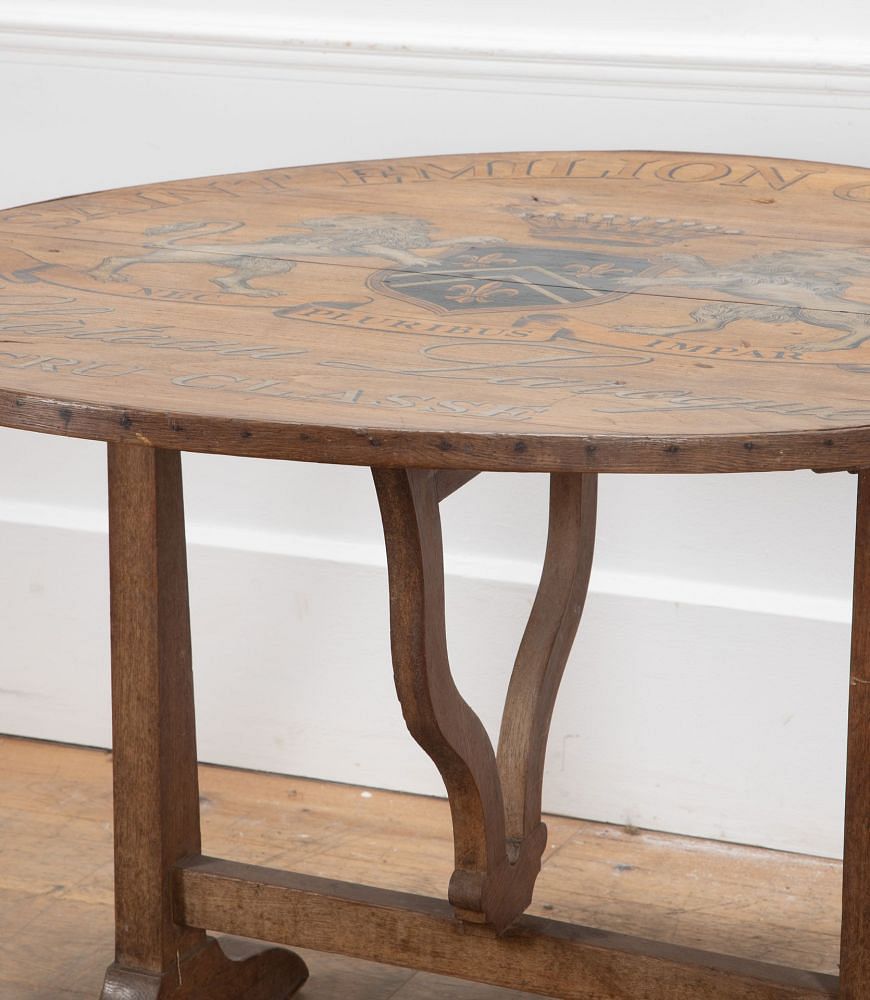 Hand Painted French Vendange Wine Tasting Table TA2537352