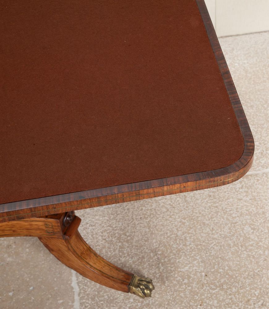 English Regency Brass Inlaid Card Table TA2542775