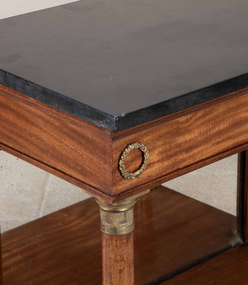 19th Century French Walnut Console Table with Mirrored Back TA2543422