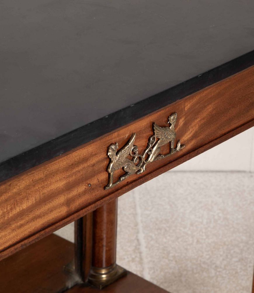 19th Century French Walnut Console Table with Mirrored Back TA2543422