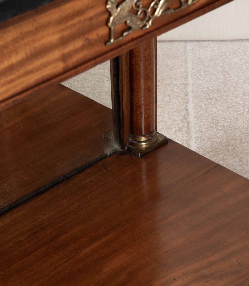 19th Century French Walnut Console Table with Mirrored Back TA2543422