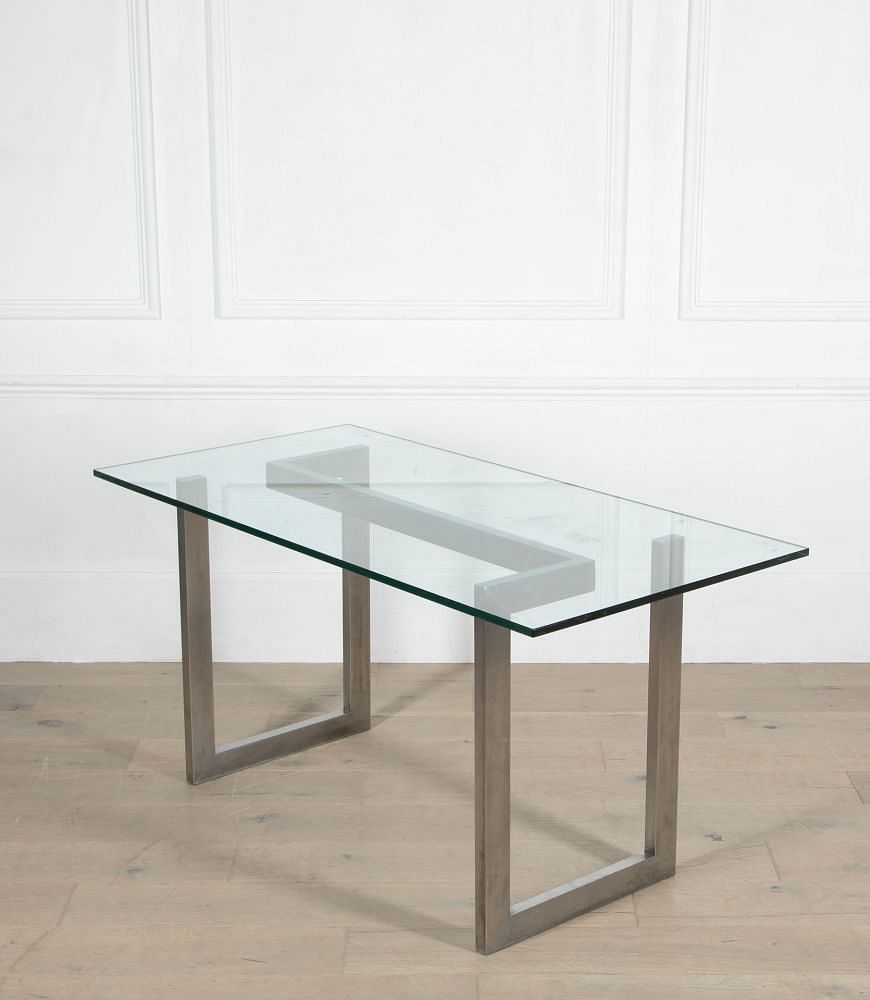 20th Century Stainless Steel Modernist Table TA2935565