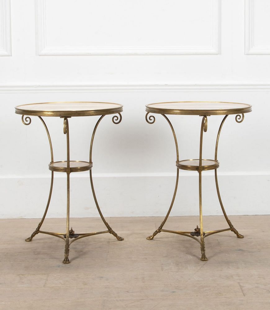 Pair of 19th Century Louis XVI Style Gilt Bronze Gueridons TA4140303