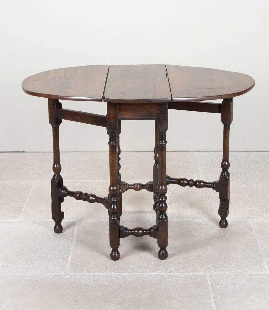 18th Century English Provincial Oak Gate Leg Table TA4343191