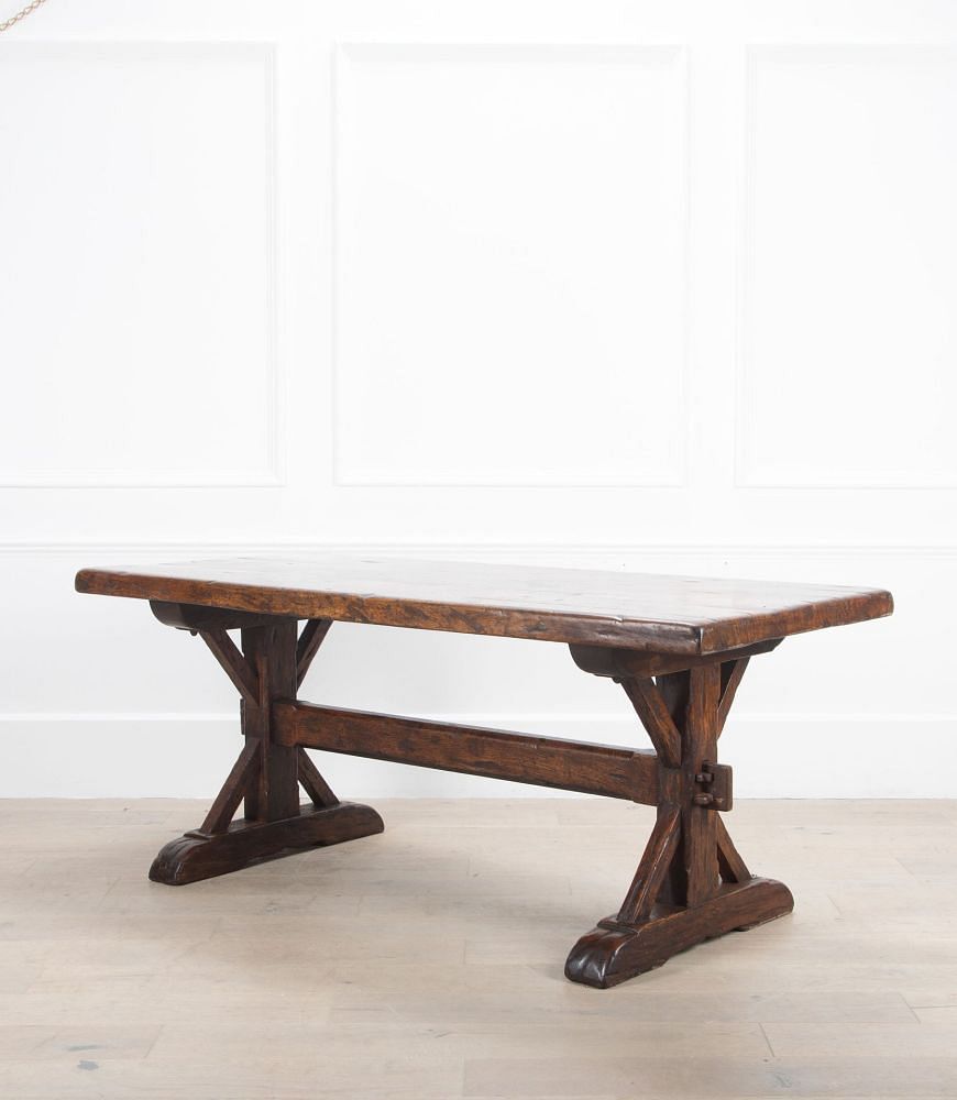 19th Century Oak X-Frame Refectory Table TA5237371