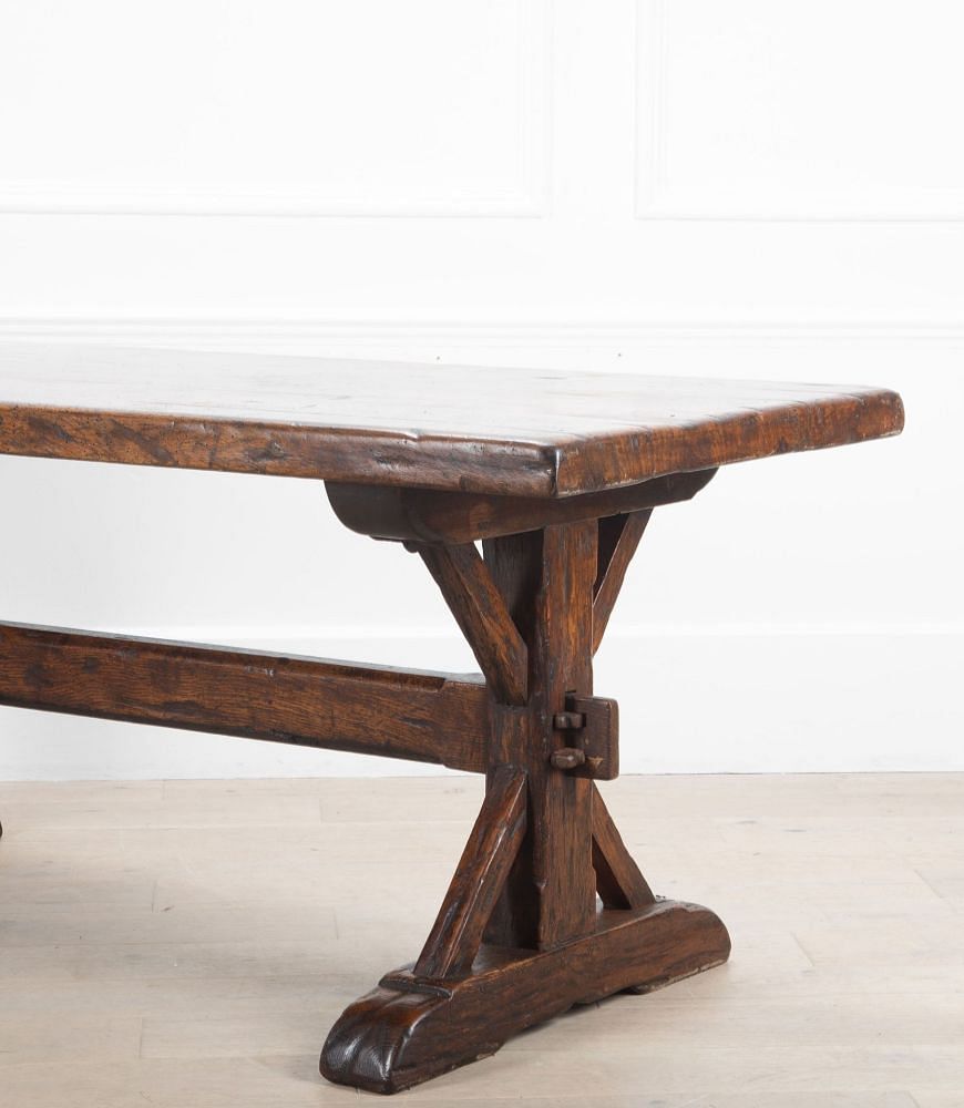 19th Century Oak X-Frame Refectory Table TA5237371