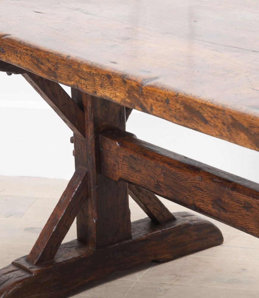 19th Century Oak X-Frame Refectory Table TA5237371