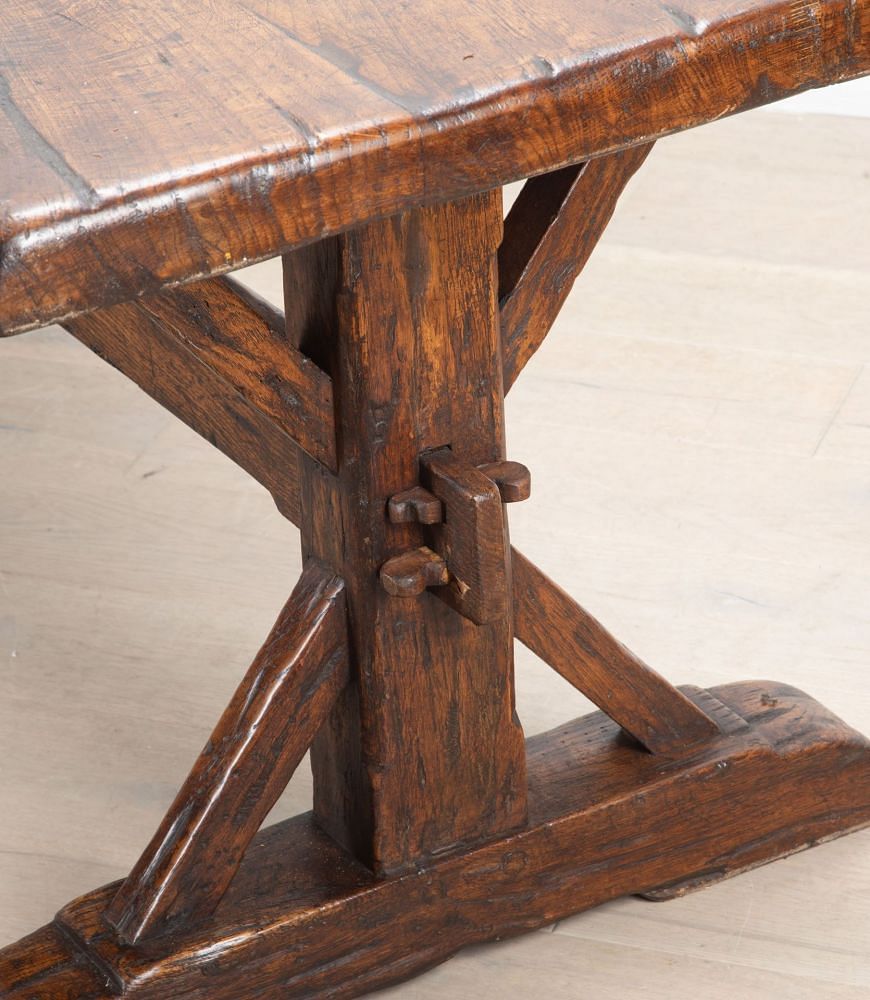 19th Century Oak X-Frame Refectory Table TA5237371