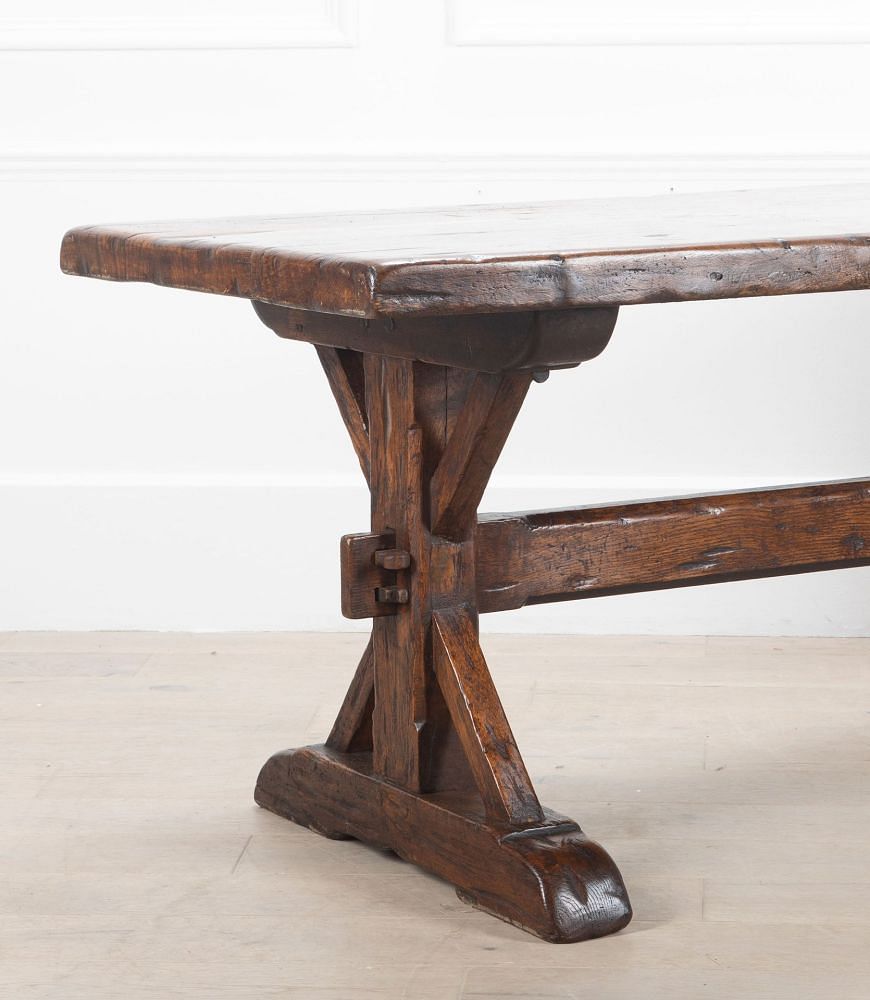 19th Century Oak X-Frame Refectory Table TA5237371