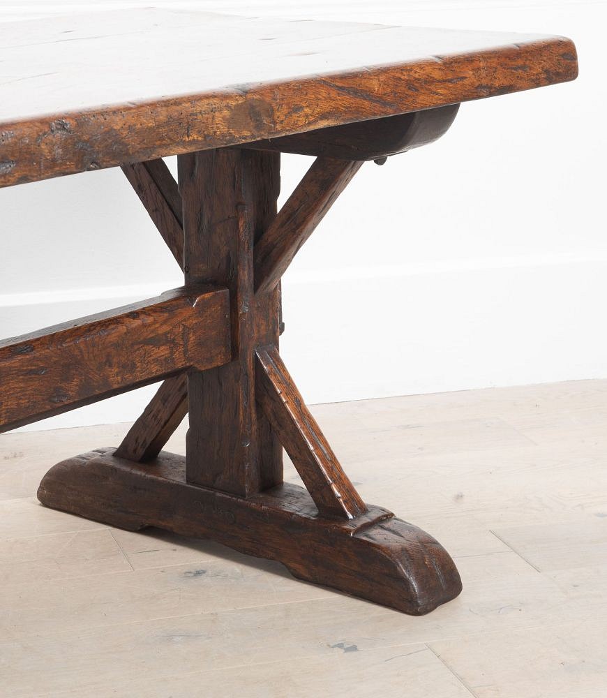19th Century Oak X-Frame Refectory Table TA5237371