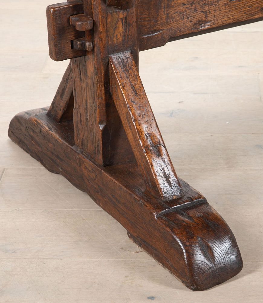 19th Century Oak X-Frame Refectory Table TA5237371