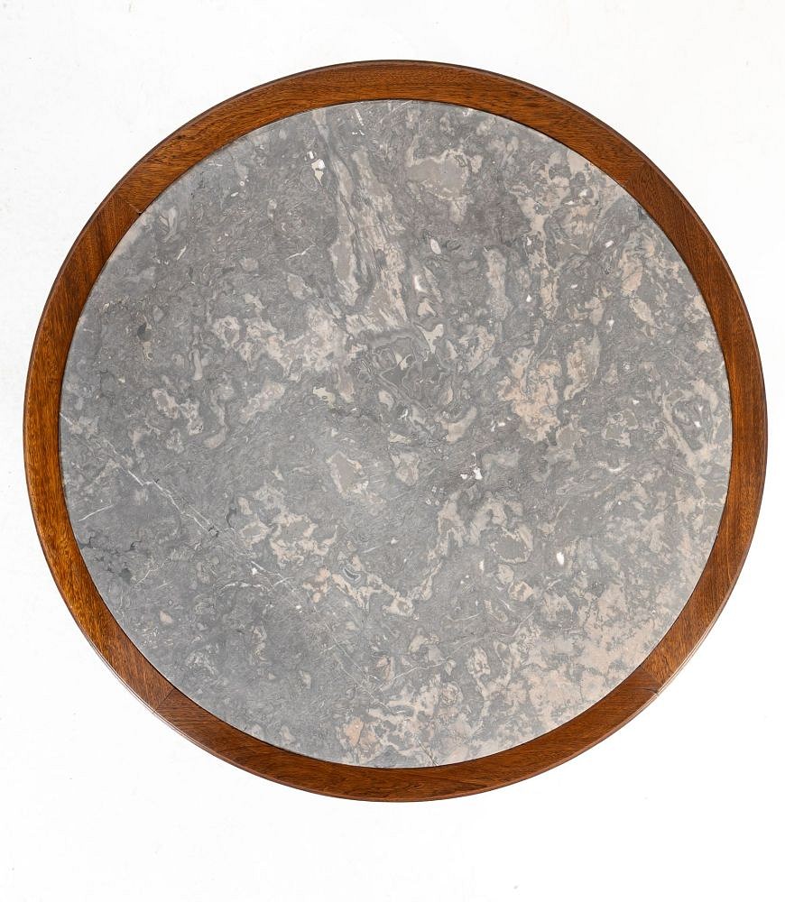 19th Century French Mahogany Marble Top Table TC0643153
