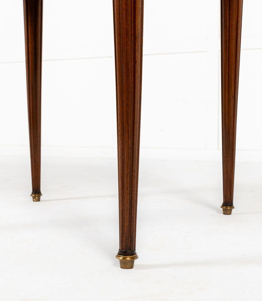 19th Century French Mahogany Marble Top Table TC0643153