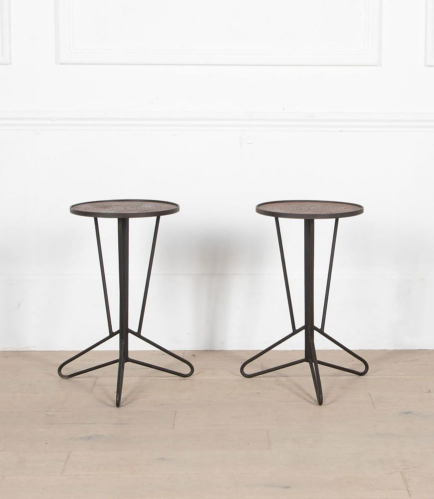 Pair of Mid Century Iron Cocktail Tables TC1536659