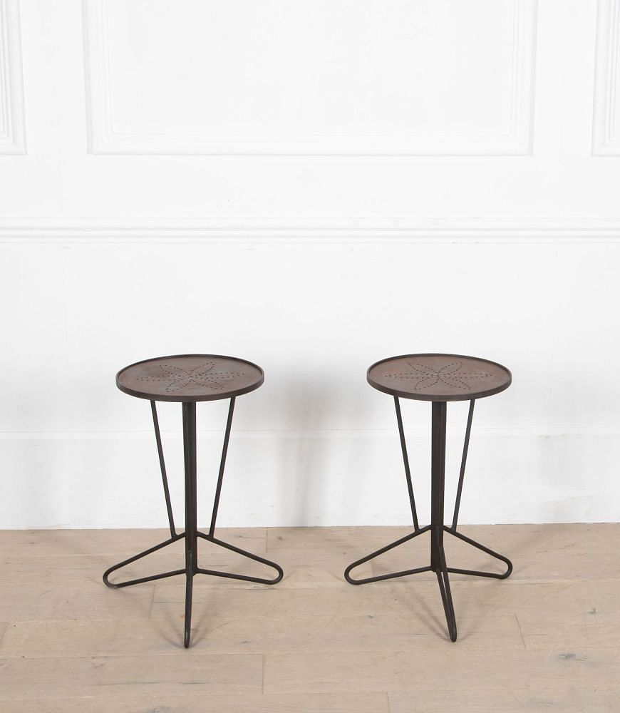 Pair of Mid Century Iron Cocktail Tables TC1536659