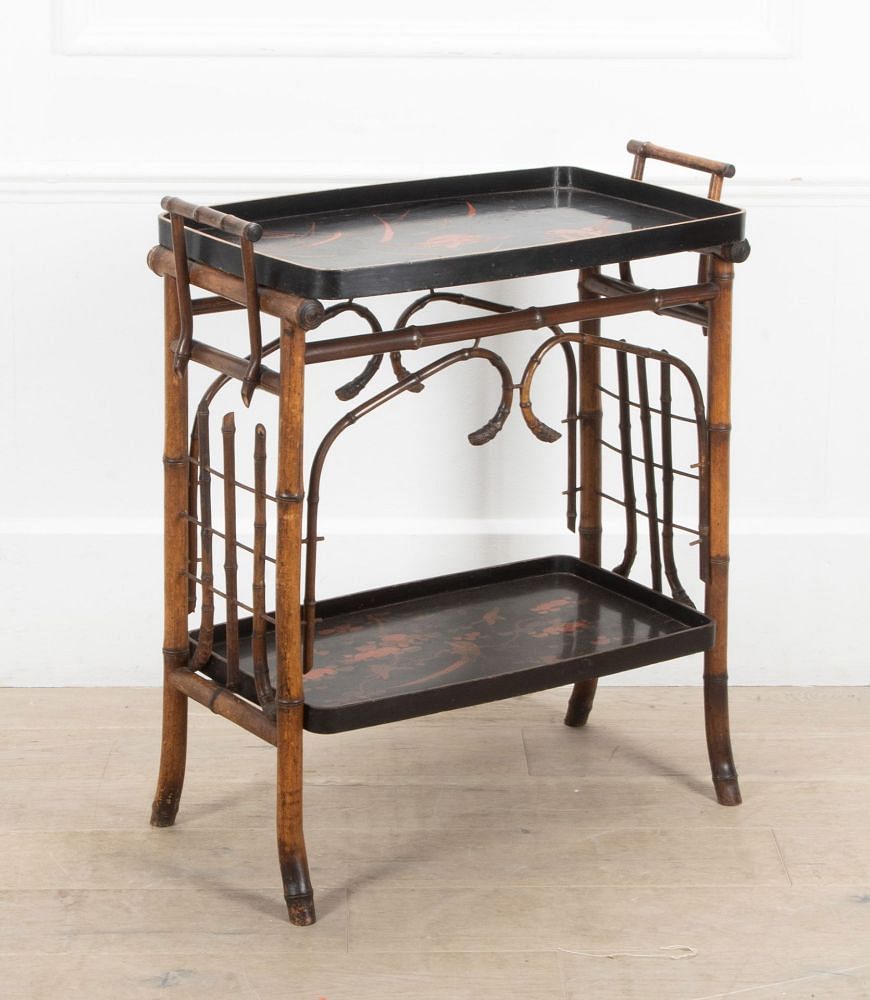 19th Century French Aesthetic Movement Bamboo Chinoiserie Side Table TC1538438