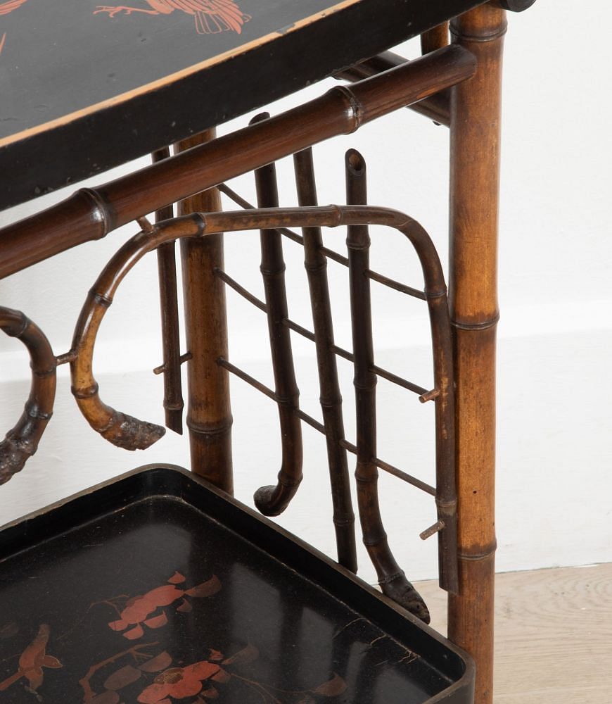 19th Century French Aesthetic Movement Bamboo Chinoiserie Side Table TC1538438
