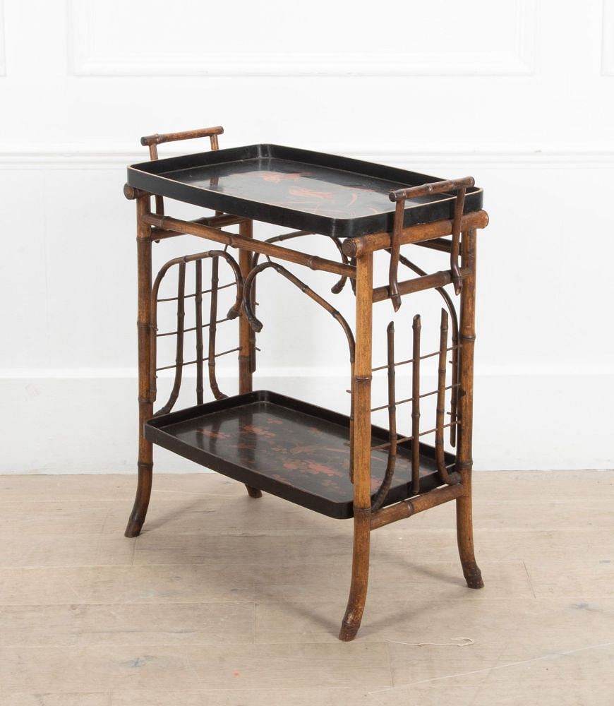 19th Century French Aesthetic Movement Bamboo Chinoiserie Side Table TC1538438