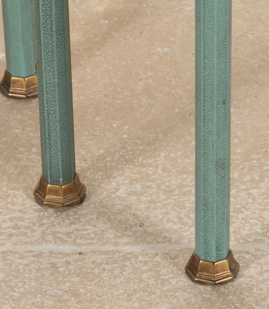 Pair of 20th Century Blue Metal Side Tables TC1843175
