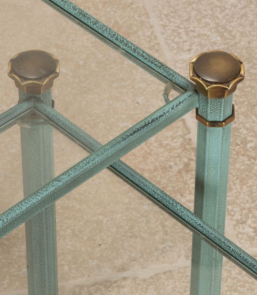 Pair of 20th Century Blue Metal Side Tables TC1843175