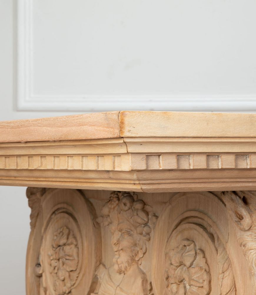 Large 19th Century Bleached Walnut Centre Table TC2334371